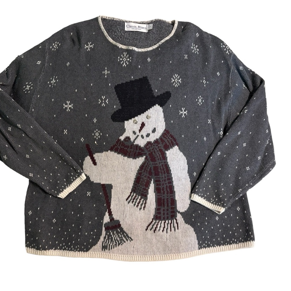 Christmas Sweater (kinda ugly) Sz Large Snowman